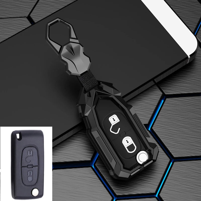 

New Zinc Alloy Car Remote Key Case Cover Shell For Peugeot 107 207 307 308 407 607 3008 5008 For Citroen Xsara Picasso C5 C6 C8