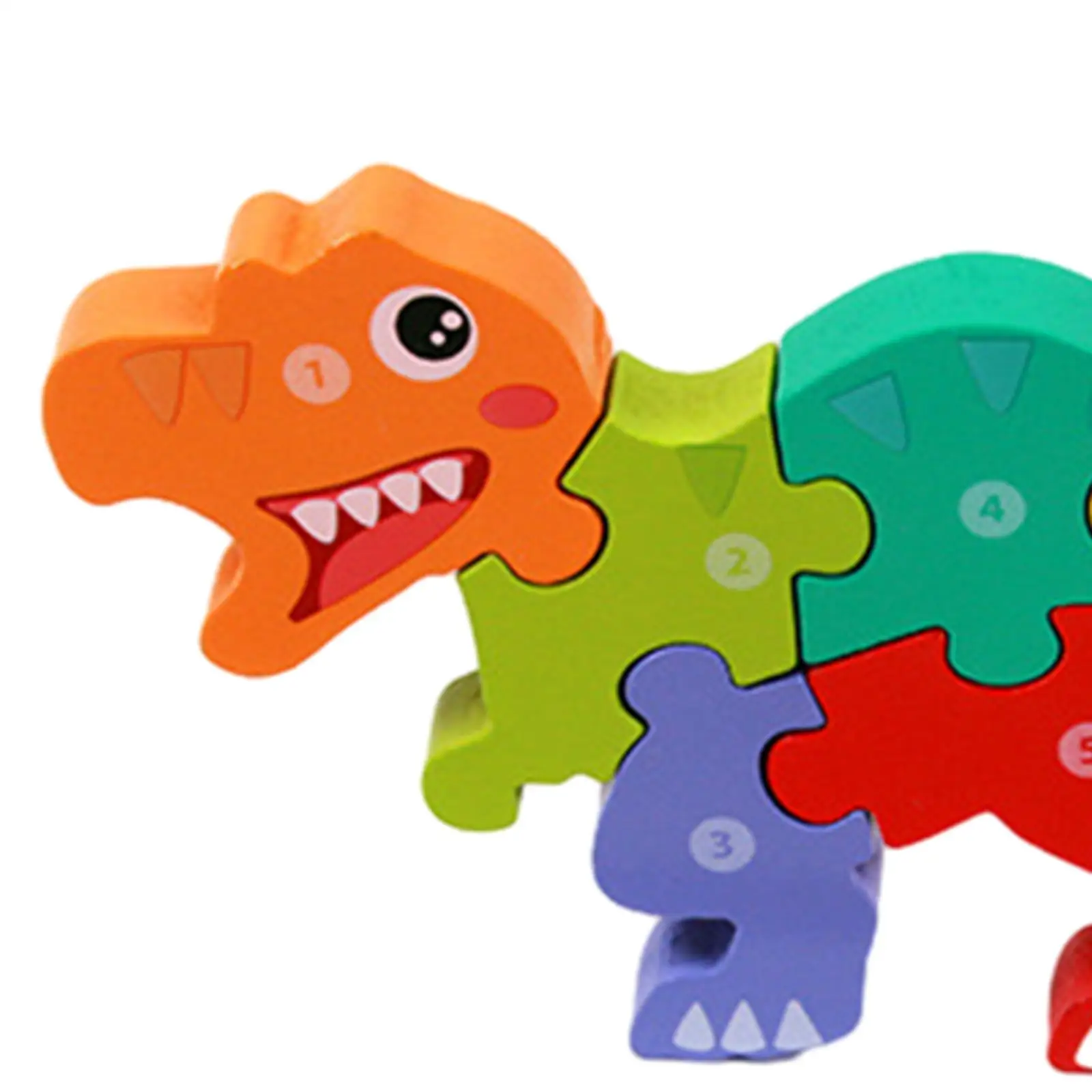 لغز خشبي للأطفال دينو الألغاز شكل مطابقة لعبة تعلم لعبة محرك دقيق