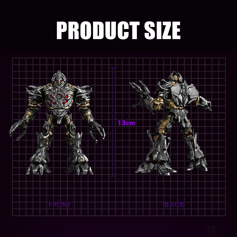 Figuras de acción de Transformers para niños y adultos, Robot megalonado de película clásica, conjunto de modelos de guerrero con arma de armadura, regalo de juguete DIY