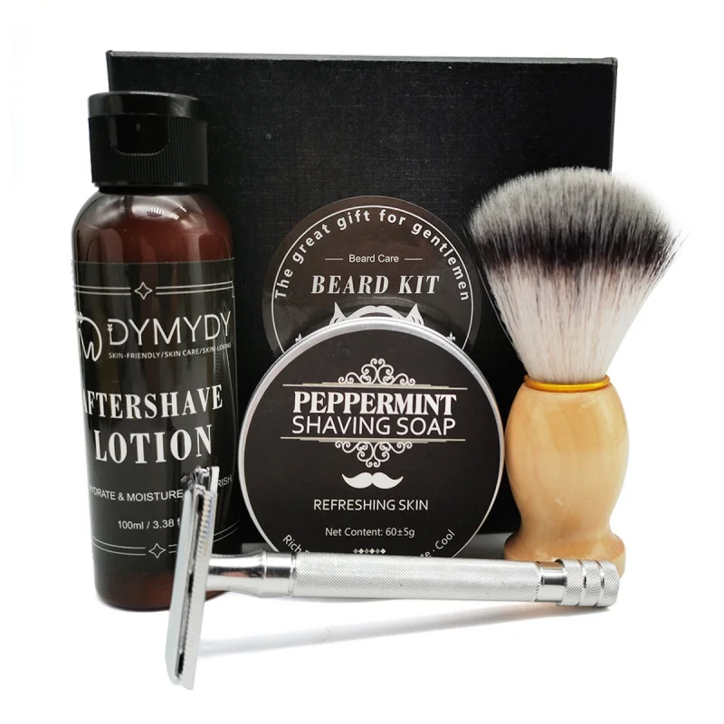 Men's Shaving Set Shaving Cream Shaving Brush Aftershave Lotion Facial Beard Care Suit