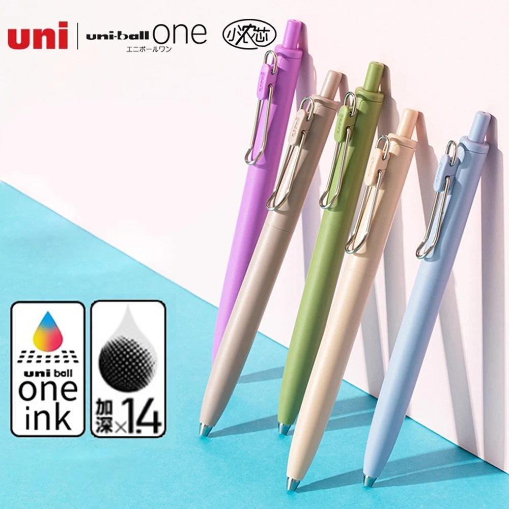 1 + 3 عبوة اليابان UNI هلام القلم صغير سميكة الأساسية 0.38 مللي متر السلس سريعة الجافة UMN-SF-38 ترقية UniBall واحد أسود اللوازم المدرسية