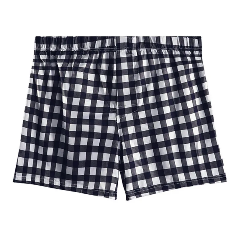 Mens Boxer Shorts Homme Plaid Underwear Man Panties Ropa Comfortable Button Open Pouch Arrow Pants Underpants Cueca Calzoncillo 5