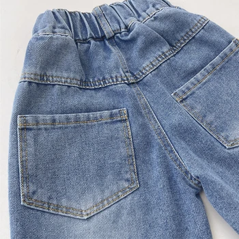 Girls' Jeans 2026 Spring and Summer New Baby Girl Western Style All-Matching Embroidery XINGX Straight Autumn Long Pants 5