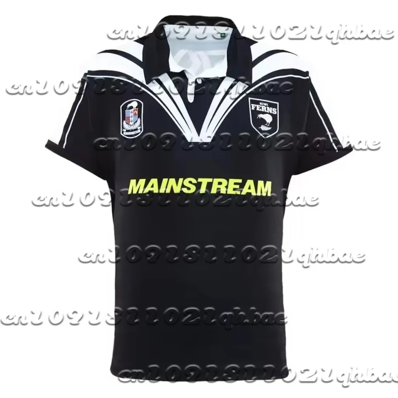 

MOTO, New Zealand 1994 Retro Oversized Black Jersey / 2024 Kiwi Ferns Mens Home Replica Jersey Sizes
