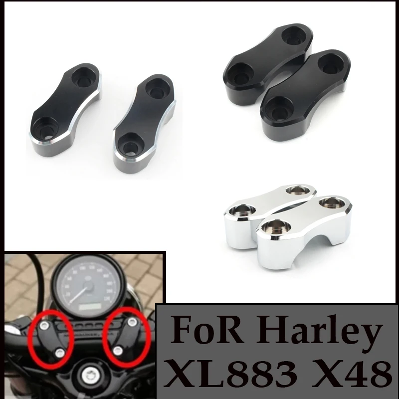 For Harley Sportster 883 Softail Dyna Street Bob FXD Wide Glide Night Train Low Rider Motorcycle Handlebar Riser Top Clamp Kit