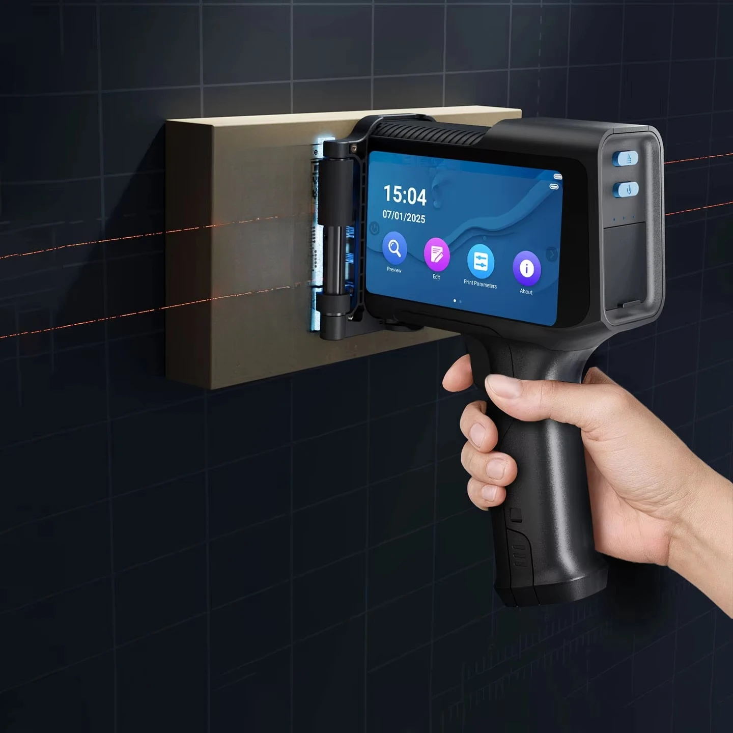 Handheld inkjet printer with d - đánh giá và giá Industrial Handheld Laser Printer