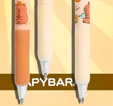 

Cartoon Capybara Butt Pressing Neutral Pen Funny Writing Pens Quick-Drying Writing Smooth Kawaii Pens Aesthetic Stationery
