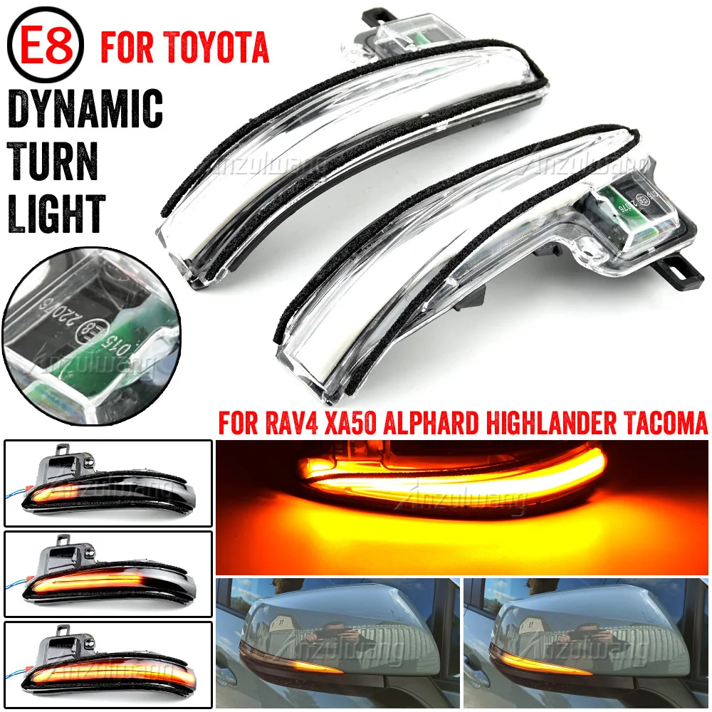 

Dynamic Turn Signal Light LED Side Mirror Indicator Blinker Light For Toyota RAV4 XA50 2019 2020 / For Toyota Tacoma 2016-2019