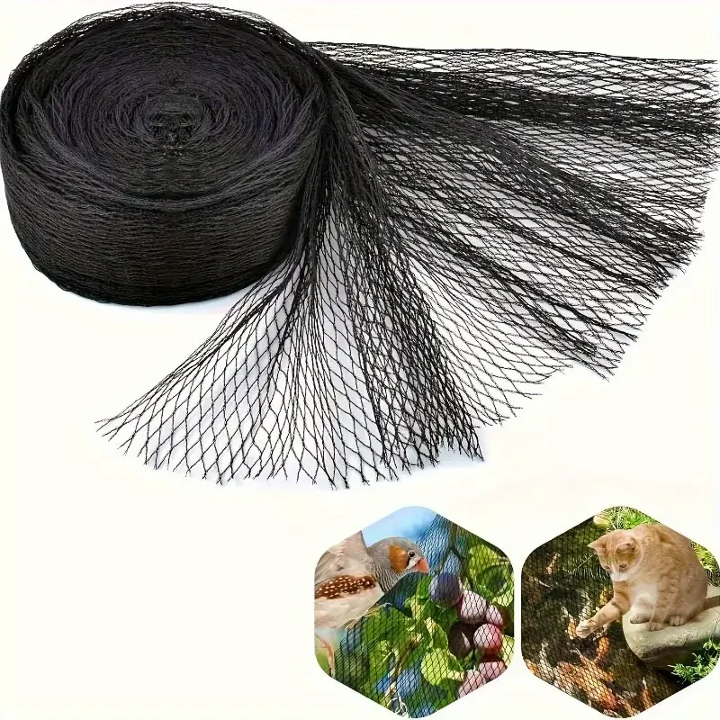 1pc Durable Black Pond Net Leaf & Bird Protection Plastic Mesh Cover for Fish Ponds Planters Landscaping Outdoor Garden Decor