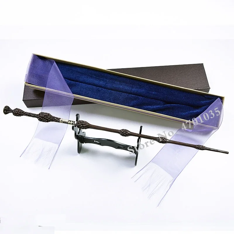 35-42cm Snape Luna  Magical Wand In Ribbon Box with Wand Stand Gift