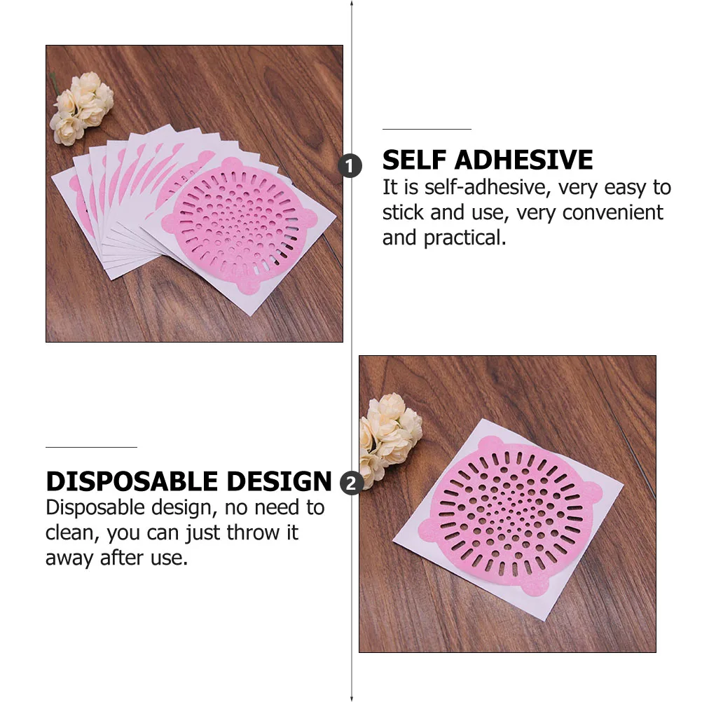 

20pcs Anti Drain Fine Mesh Hair Filtering Bathroom Sewer Disposable Floor Disposable Floor Drain Sticker Sticker