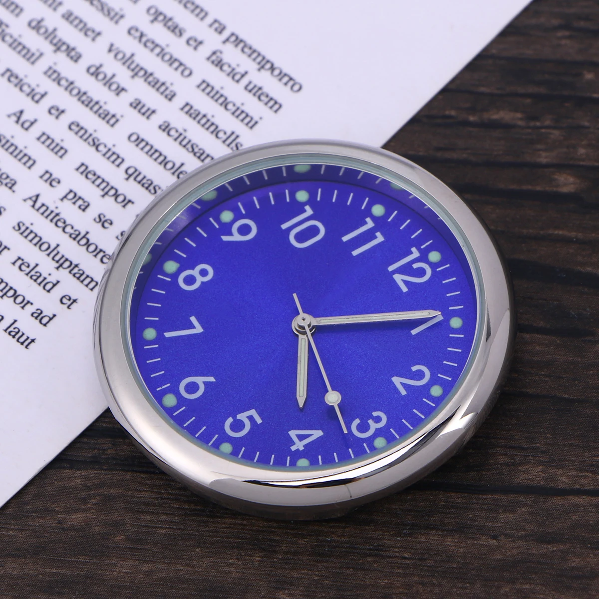 

Car Dashboard Clock Mini Luminous Pointer Night Use Adhesive Car Dash Compact Lightweight Storage Easy