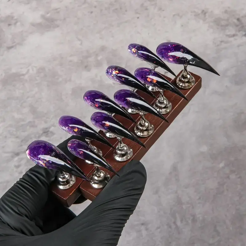 European and American foreign trade cross-border high-quality handmade dragon claw purple-black gradient extra-long