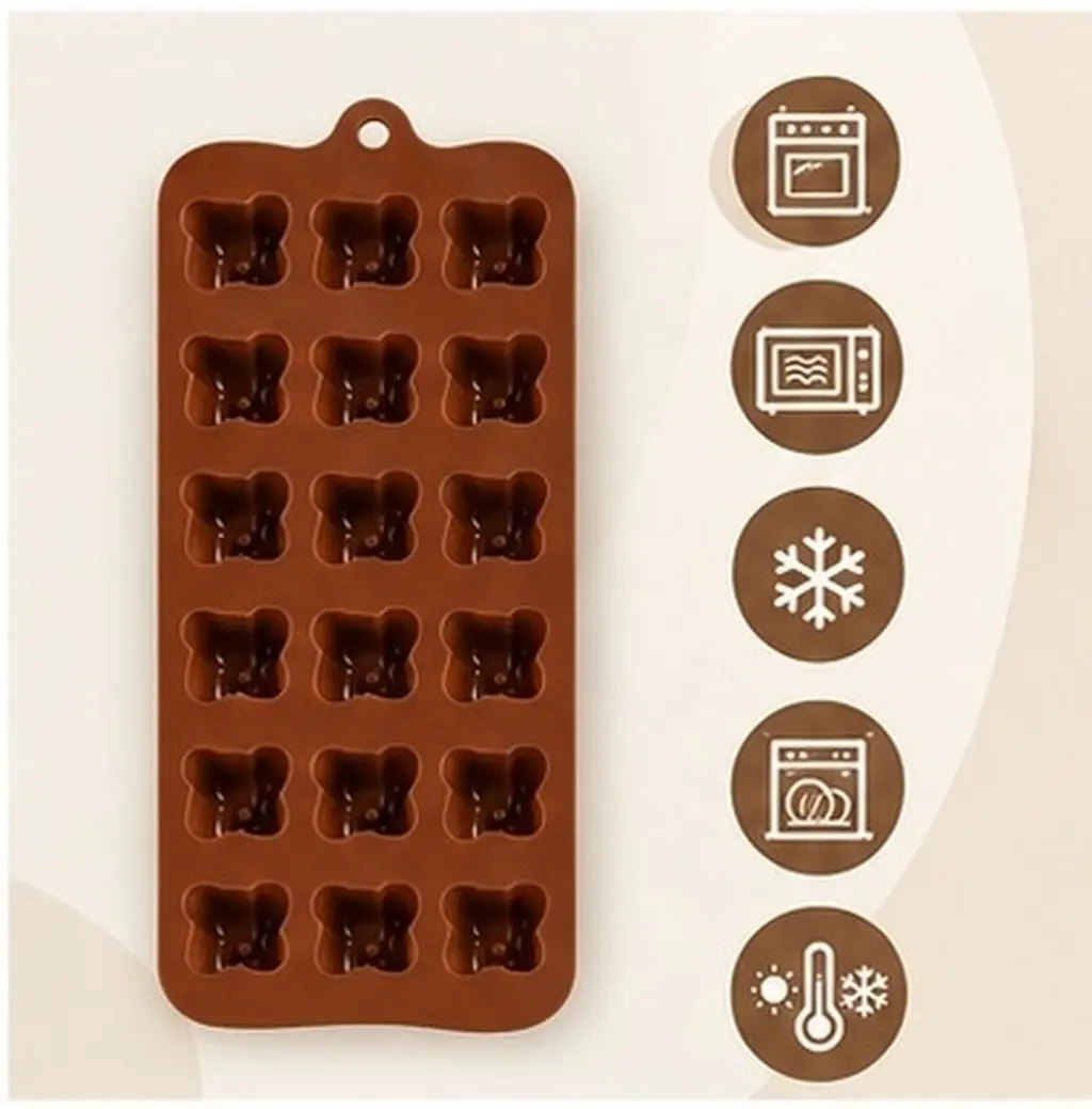 Small Windmill Shape Silicone Mold DIY Chocolate Cupcake Candy Jelly Ice Mold Baking Tray Multifuntion Kitchen Bar Party
