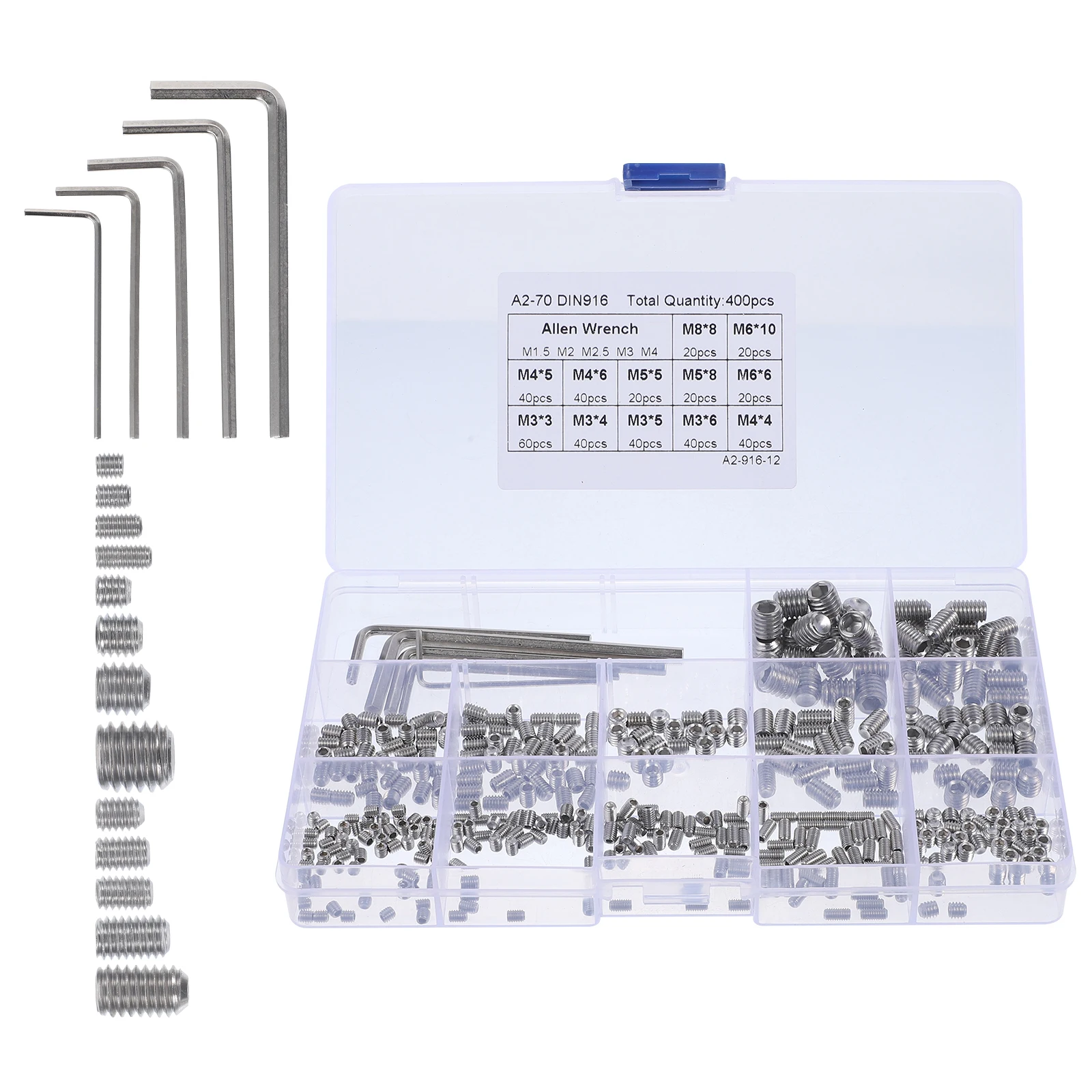 

Hexagon Socket Head Kit 304 Stainless Steel Assorted Boxed Screws for Door Handles Set Screw Assortment Screws Grub Screw
