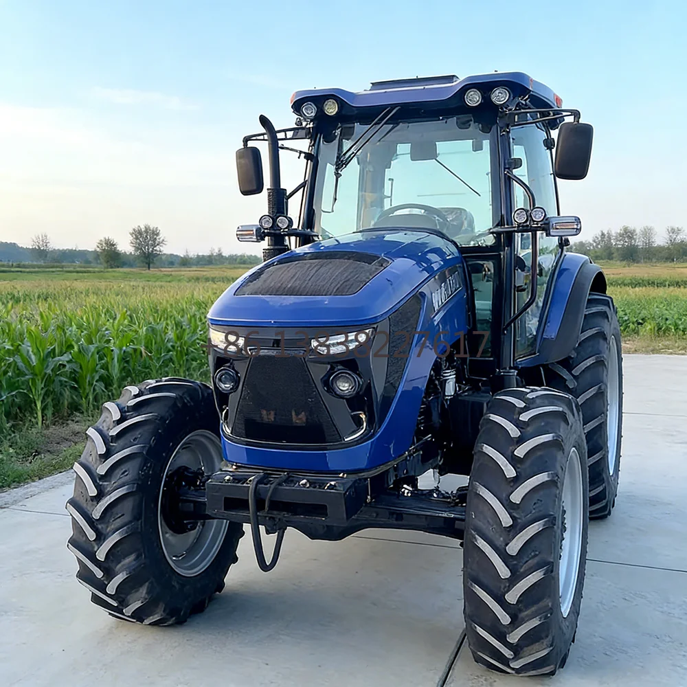 High Quality Farm Diesel Tractors Euro 5 4WD Agriculture Tractor 4x4 50HP 60HP 80HP 120HP  From China With All Attachments
