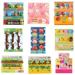 Animal Farm Dinosaur Fruit Fork Mini Cartoon Children Snack Cake Dessert Food Fruit Pick Toothpick Bento Lunches Party Decor