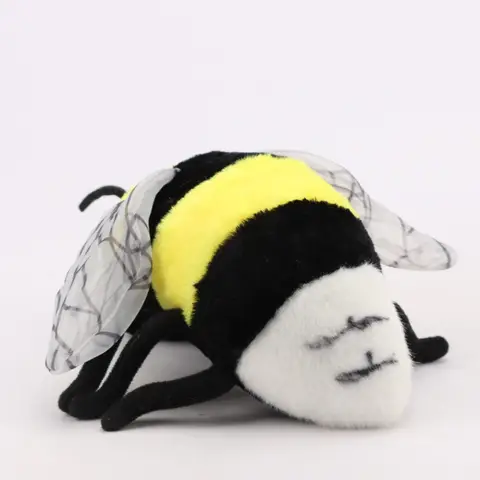 2 Sizes Lifelike Bee plush toy Soft Stuffed Cute Toy Insect Bee Plush Honeybee For Children Insect Enthusiasts Home Decoration
