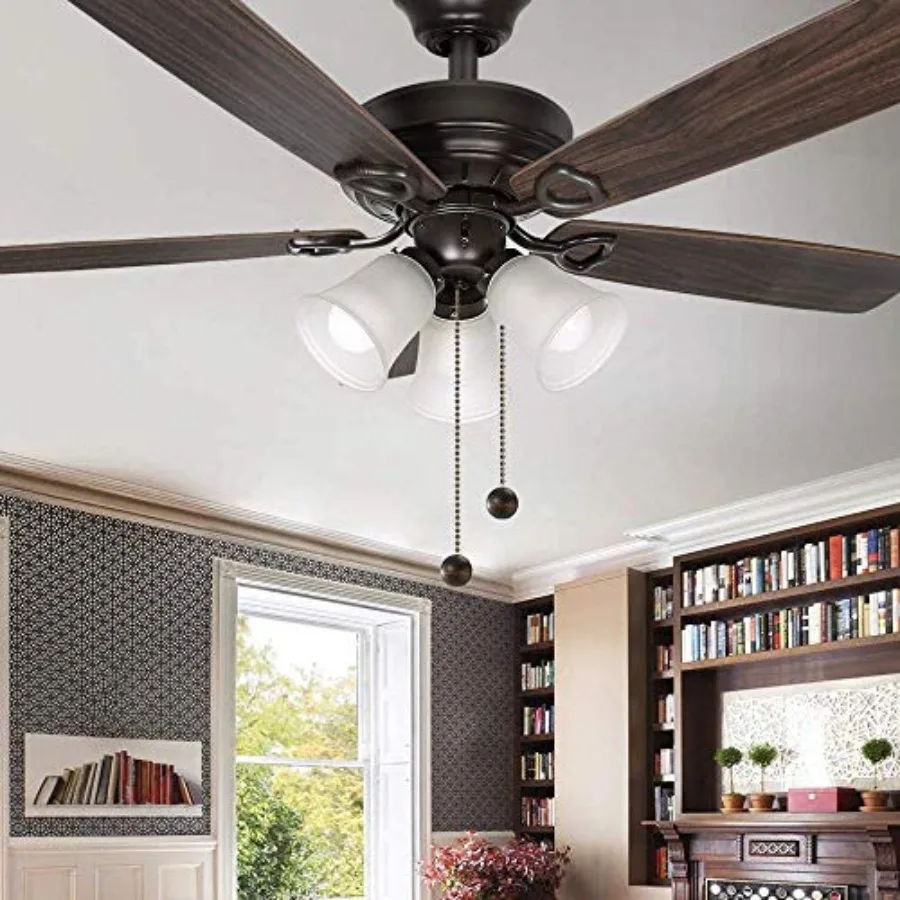 Ceiling Fan Pull Chain Decorative Walnut Wooden Ball Extension 39 Inch Set for Light Lamp Fan Chain 3 Pcs Nickel