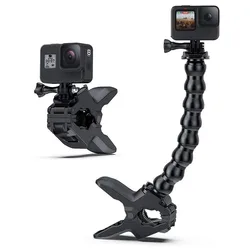 Flex Clamp Mount Adjustable Gooseneck Mount for GoPro Hero 13 12 11 10 9 8 Session Insta 360 DJI Osmo Action 5 4 3 Cameras