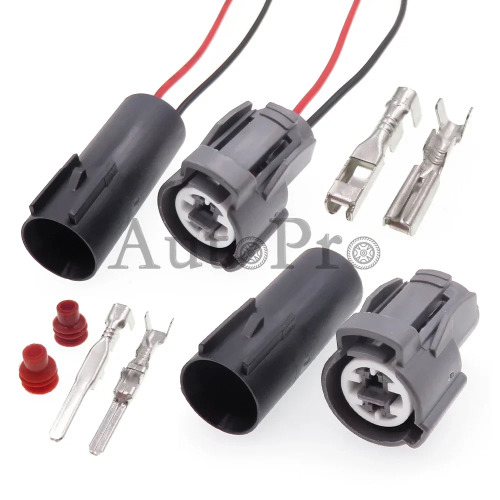 

1 Set 2 Hole AC Assembly Car Modification Connector Part Automobile Sealed Plug 6189-0156 Auto Solenoid Valve Socket For Honda