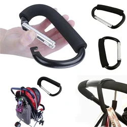 1PCS 13.5X7.1cm Baby Cart Hook Aluminum Alloy Outdoor Climbing Buckle Hook Multifunction D-Shaped Cart Buckle Shopping Bag Hooks