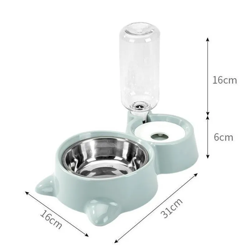 Dispensador automatico de agua y comida para perros - Tazon doble inox - imagen 2