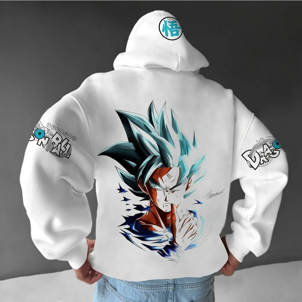 2025 Anime Felpa con cappuccio Dragon Ball Z Nuovo Harajuku Streetwear Uomo Autunno Inverno Maglione con cappuccio Donna oversize Top unisex a maniche lunghe