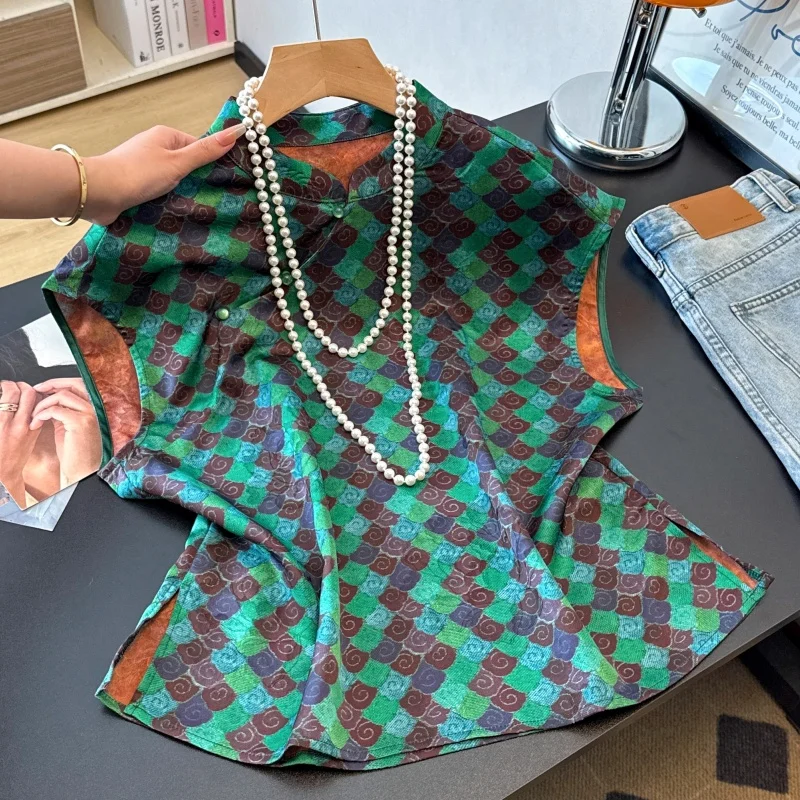 

New Chinese Style National Trend Ethnic Heavy Embroidery Hanfu Improved Ancient Costume High End Vest Top Women's Fashion