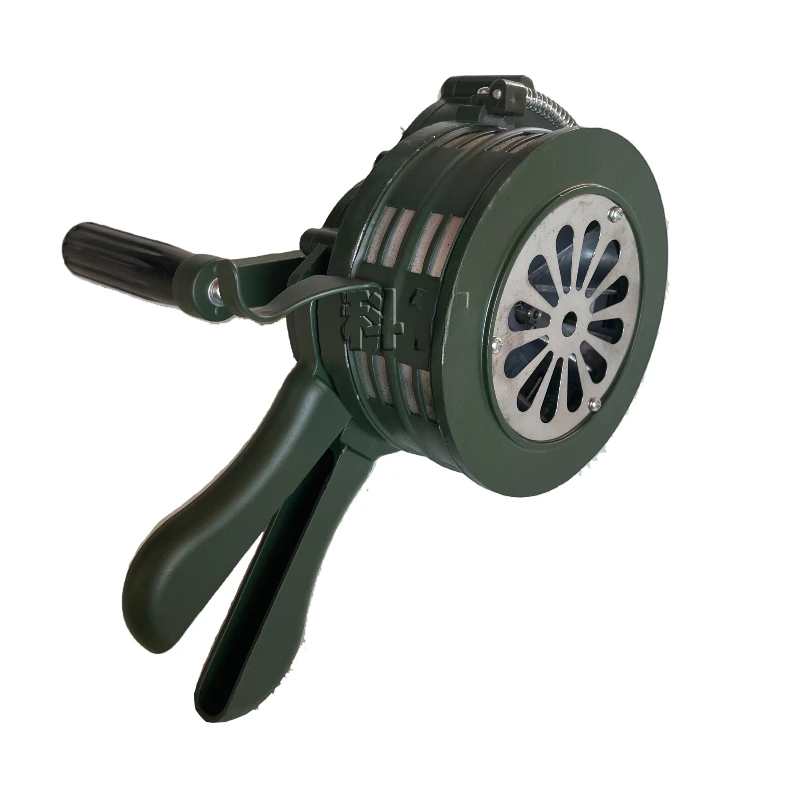 Hand Crank Siren Horn 110dB Manual Operated Metal Alarm Air Raid Emergency Safety DQ-Drop