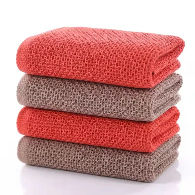 1 PCS 100% Cotton Bath Towels for Adults Children High Quality Waffle Towels Absorbent Quick Dry Soft Home Bathroom Washcloth