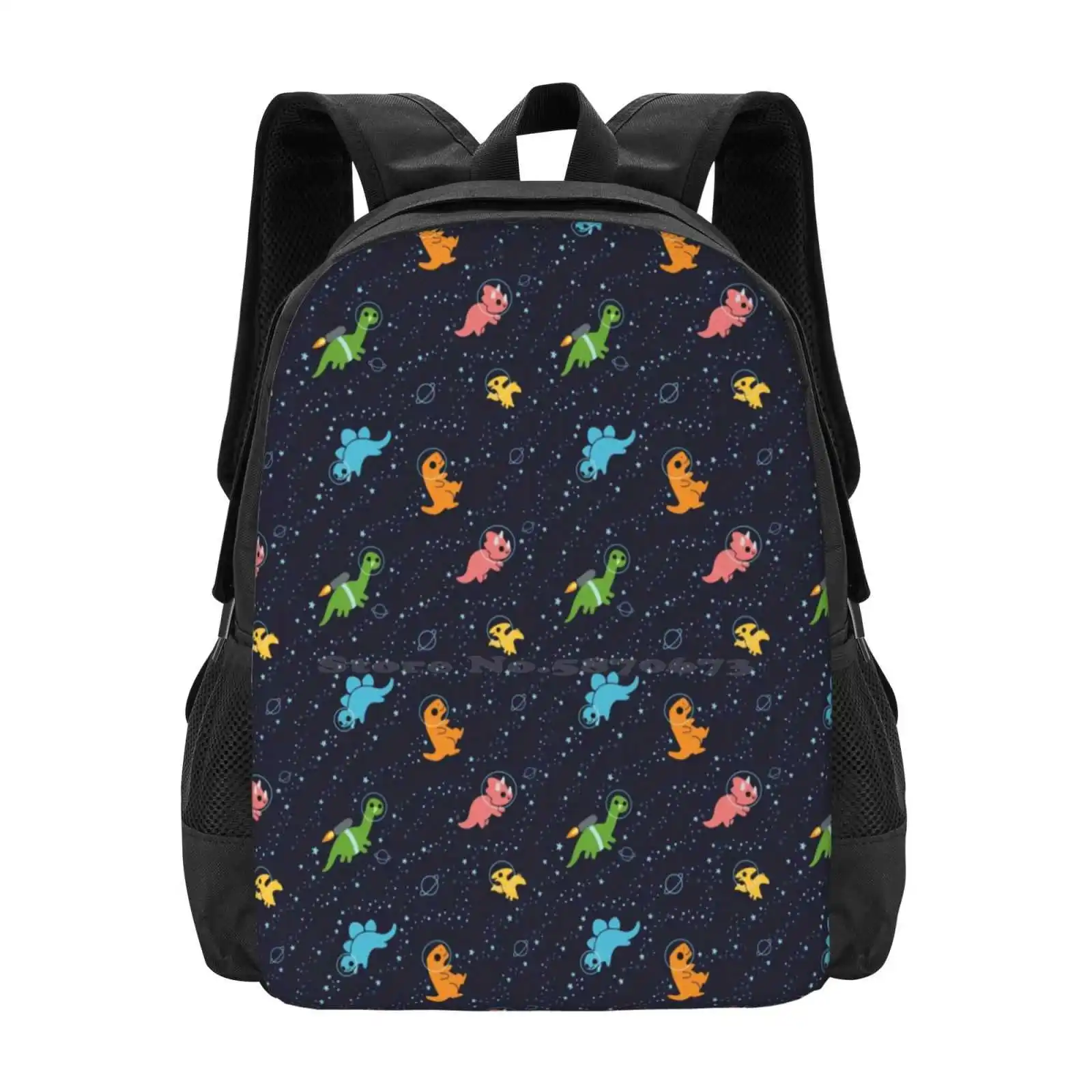 Mochila Unisex con Estampado de dinosaurios en el espacio, bolsa para estudiantes, Jetpack, Galaxia