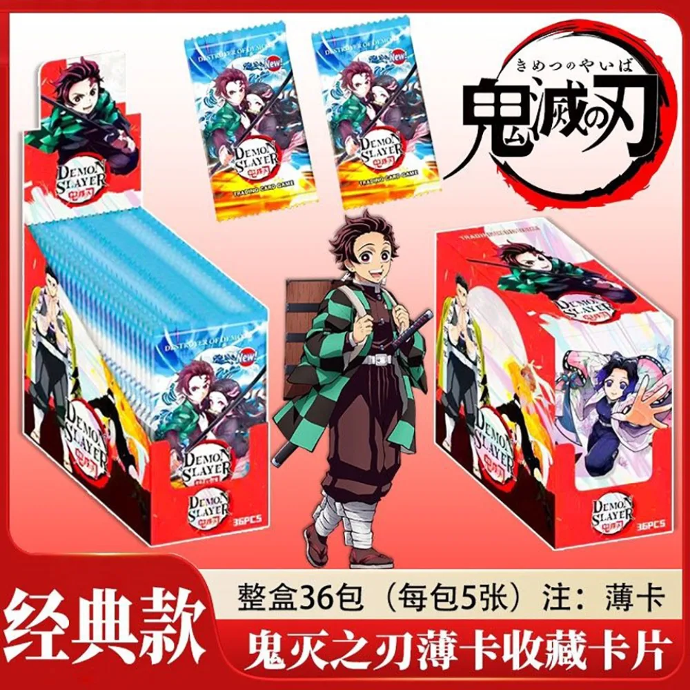 ขายส่ง Demon Slayer คอลเลกชันเกมการ์ดภาษาอังกฤษรุ่นคลาสสิก Kamado Tanjirou Battle Trading การ์ดเด็กของขวัญ