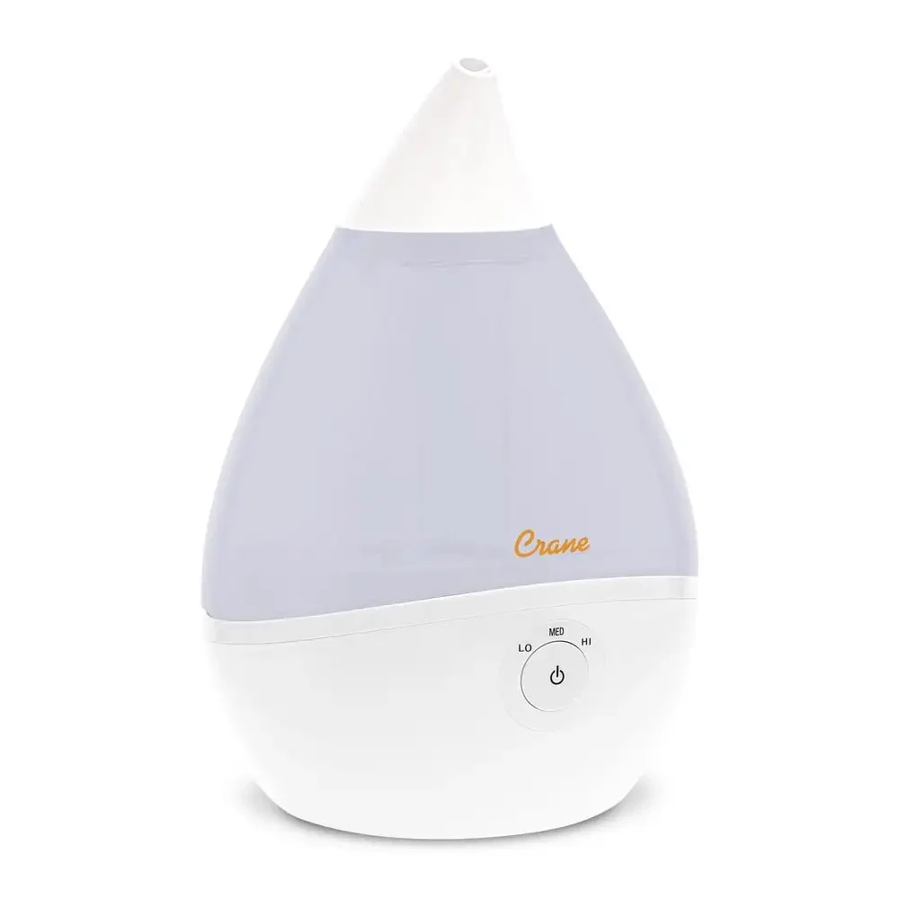 Ultrasonic Cool Mist Humidifier 0.5 Gallon 15 Hour Run Time Optional Vapor Tray 250 Sq. Ft. Coverage Non-Medicated Relief Baby