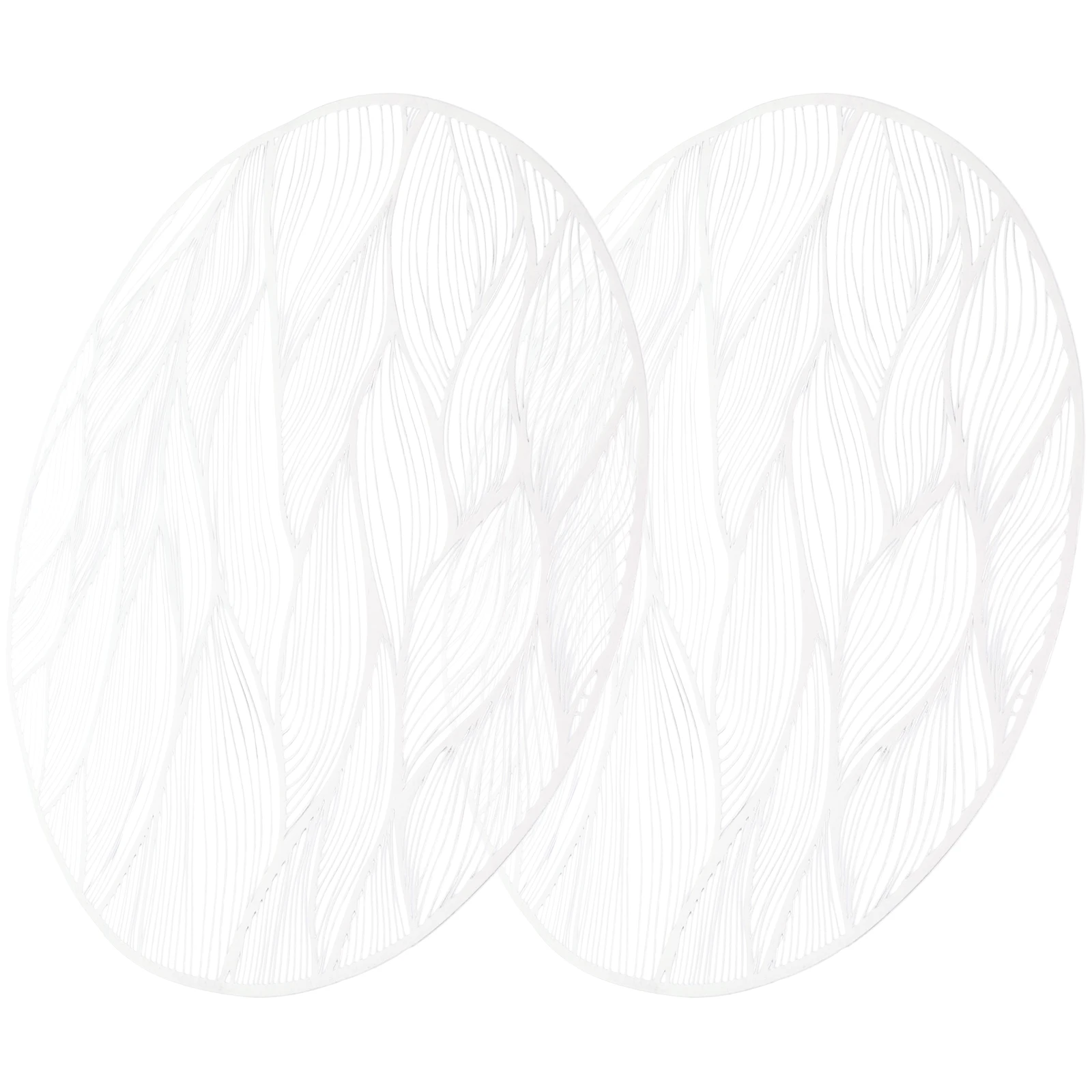 

2 Pcs Heat Insulation Pad Table Mat Non Slip Coasters Round Cup Mat Wear Resistant PVC Household Coffee Bedroom Mats