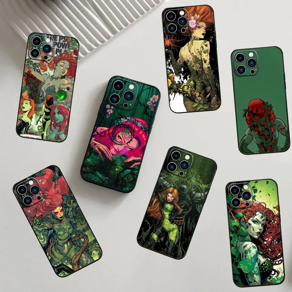 Cool P-Poison I-Ivy Phone Case For iPhone 16,15,14,13,12,11,Pro,X,XS,Max,XR,Plus,Mini Soft Silicone Black Shockproof TPU