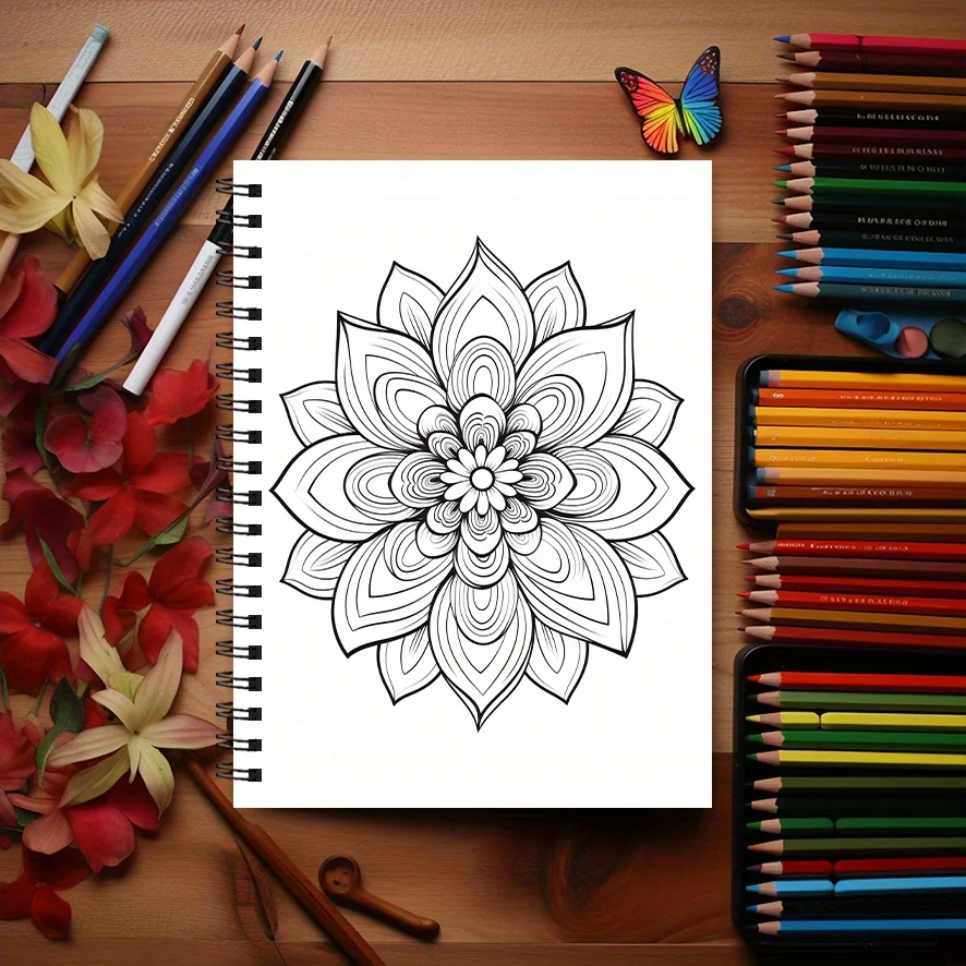 Unzip Coloring Book for Stress Relief And Positive Thinking 22 Pages 8.3 X 11.2 Inches Suitable for Teenagers And Adults