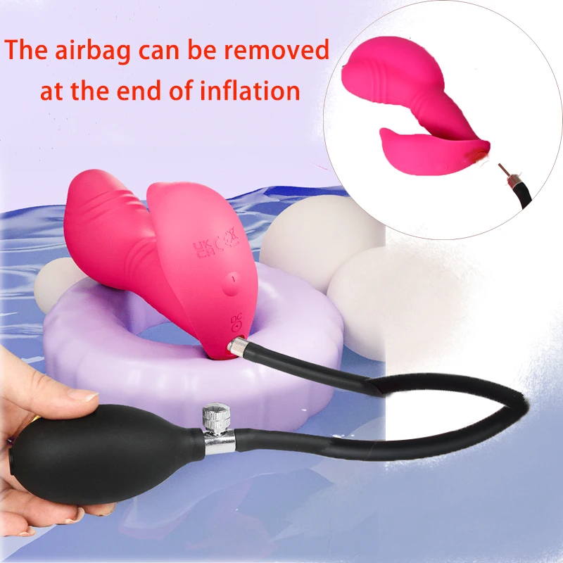 Inflatable Wear Vibrator Wireless Remote Control Anal Plug Dilator Liquid Silicone Adjust Adult Sex Toys for Men Male Dildo Butt