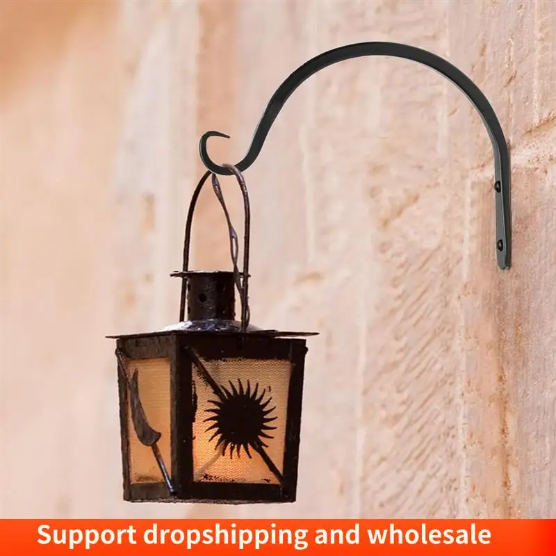 

AA86 Black Curved Plant Hanging Hooks For Bird Feeders, Flower Baskets, Indoor & Outdoor Use