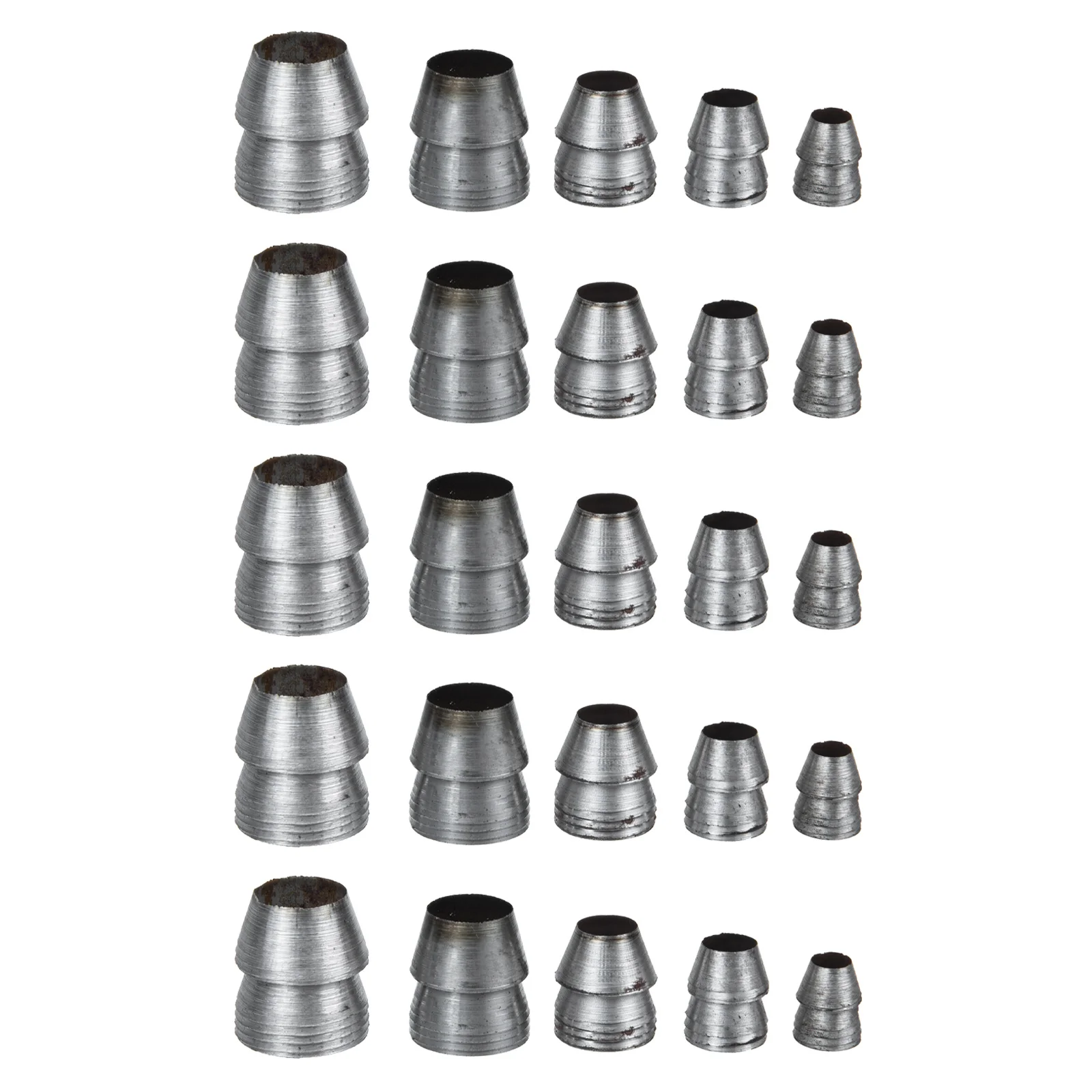 

25 Pcs Nail Drill Bit Round Wedge Set Hammer Accessory Metal for Axe Iron Silver Work