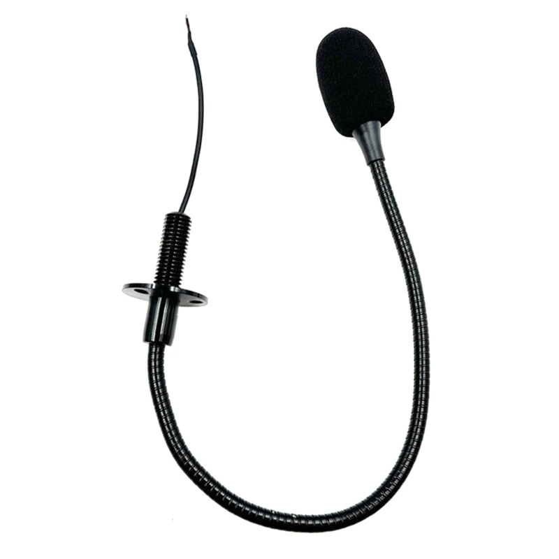 High Sensitivity -32dB±3dB Mic Metal Gooseneck Microphone 2.2KΩ Impendance for Live Presentations Vehicle Announcements