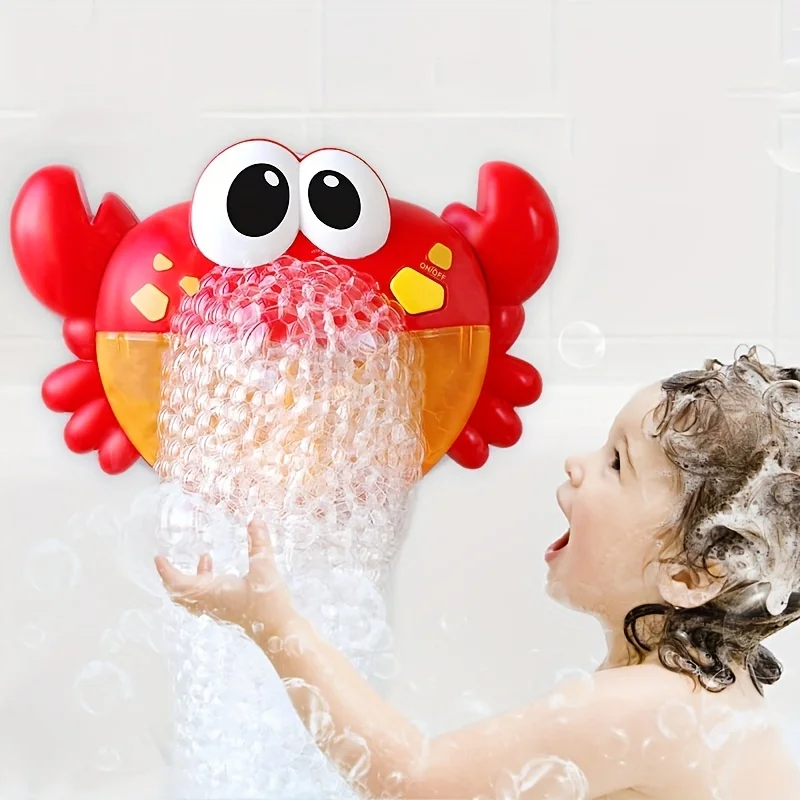 1Pcs Fully Automatic Cartoon Crab Bubble Machine - Cute Baby Bath Toy with Spitting Bubbles - Perfect Gift for Children