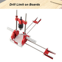 Aluminum Alloy Drill Guide Locator Adjustable Drilling Positioner Fixture for Woodworking