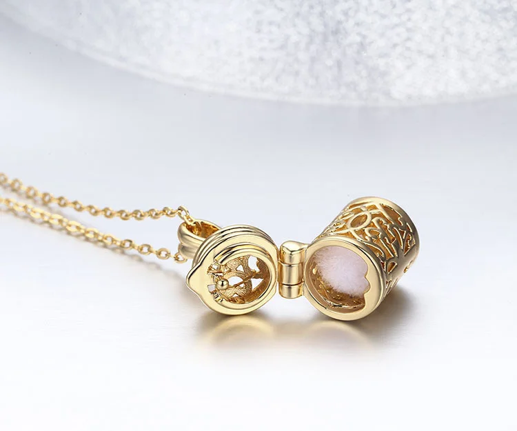 Gold Farbe Filligree parfüm Cut Out Flasche Ätherisches Öl Diffusor Halskette Frauen Pingente Chocker Halsketten & Anhänger Schmuck – Detail 26