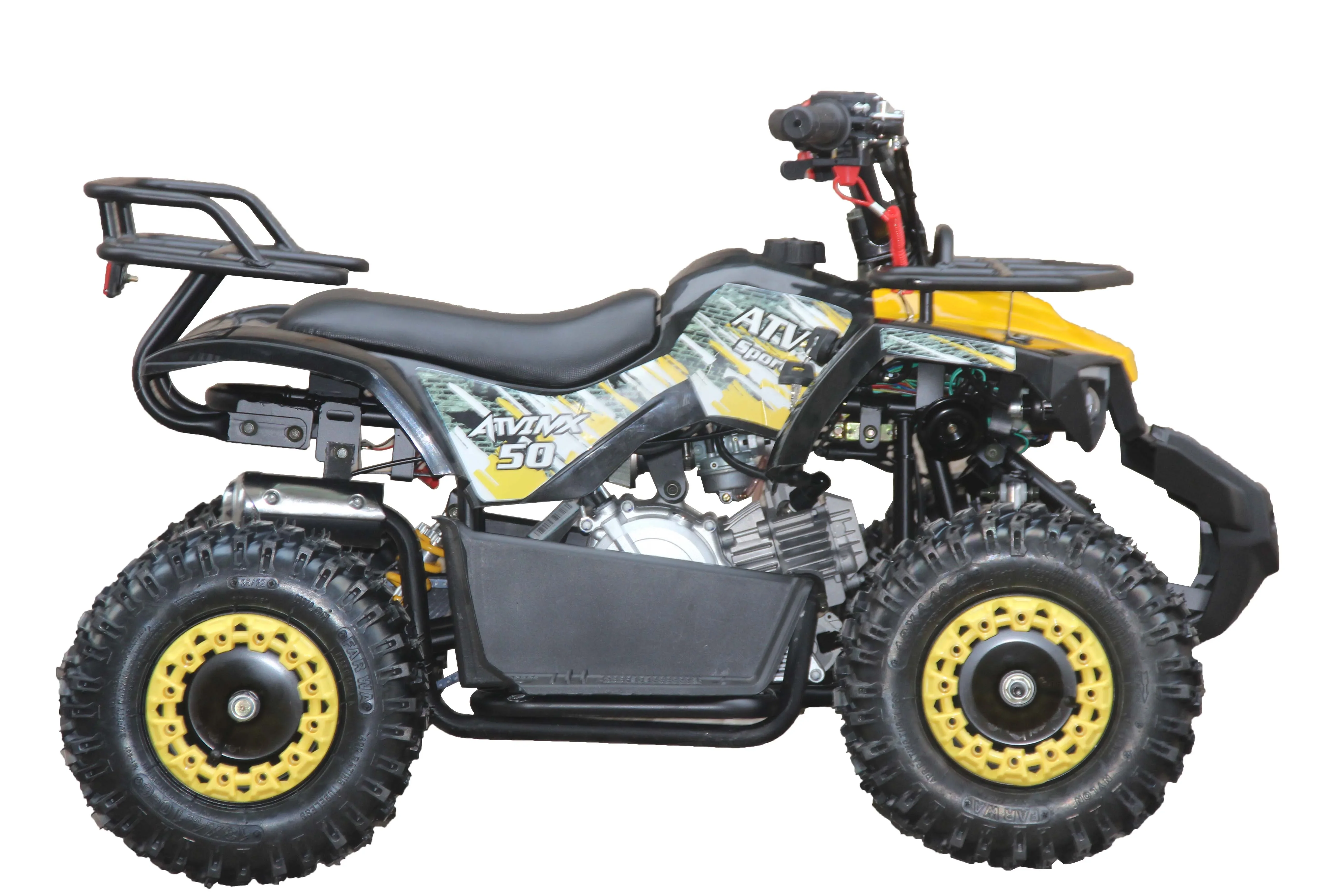 49cc 50cc 60cc 4x4 Atvs Utvs 4 tiempos Single Cylnder refrigerado por aire todoterreno QUAD BIKES neumáticos de 6 pulgadas motocicletas (SL50X)