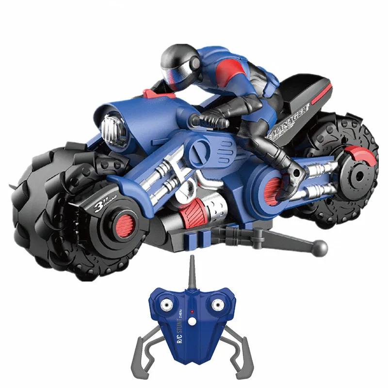 Véhicule de dérive de course de moto cascadeur télécommandé avec lumière, modèle de voiture à grande vitesse, jouets de jeu pour garçons, cadeaux pour enfants, 2.4g, 1:10