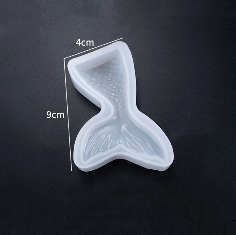 DIY Mermaid Tail Mirror Silicone Mold Cake Decoration Baking Tool Hand Soap Mold Fish Tail Cake Tools Bakeware