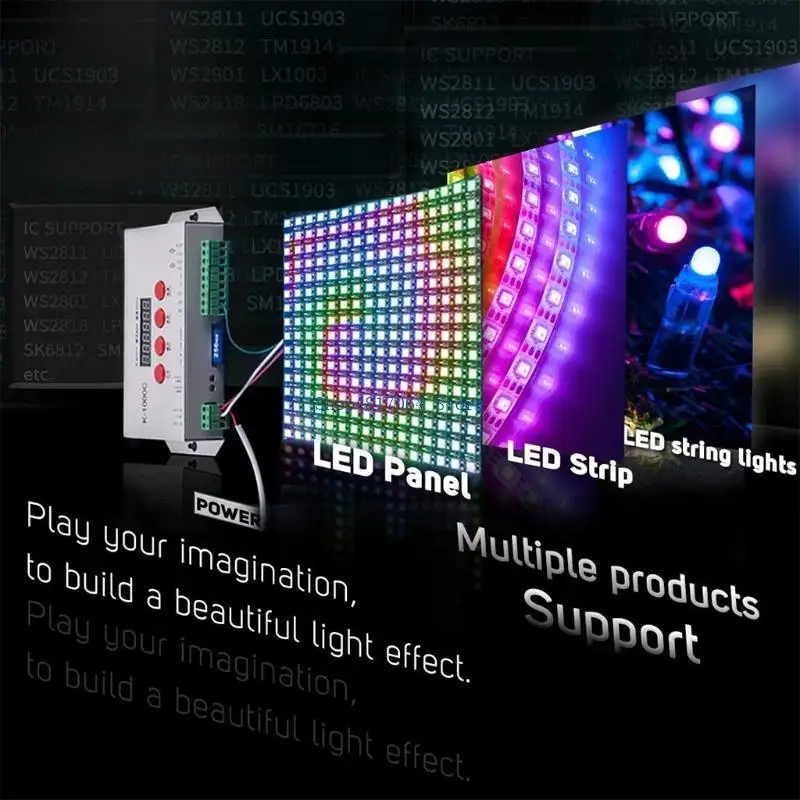 T3LB Full-color Lantern Pixels Program Controller Programmable Compatible for K1000C DMX512 Intelligent Lighting Upgrade Card