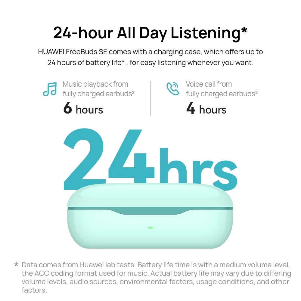 HUAWEI FreeBuds SE Wireless Headphones Crystal Clear Sound Quality Call Noise Cancelling 24 Hours Playtime