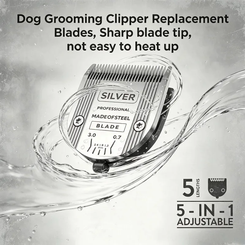 Quality Professional Steel Hair Clipper Blade 0.7-3.0mm Adjustable Sharp Rustproof Stainless Steel Replacement for Most Grooming